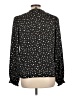 Aqua 100% Polyester Stars Black Long Sleeve Blouse Size L - photo 2