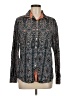 Joe Fresh Paisley Blue Long Sleeve Button-Down Shirt Size M - photo 1