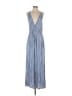 Elan 100% Rayon Stripes Blue Casual Dress Size M - photo 1