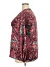 Unbranded 100% Polyester Floral Burgundy Long Sleeve Blouse Size 3X - photo 4