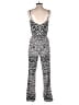 Aqua Chevron-herringbone Silver Jumpsuit Size M - photo 2