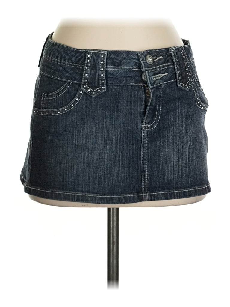 Pre-owned C'est Toi Denim Skirt In Blue