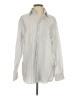 Bugatchi 100% Cotton Stripes Silver Long Sleeve Button-Down Shirt Size S - photo 1