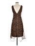 Xtraordinary 100% Polyester Animal Print Brown Cocktail Dress Size 7 - photo 2