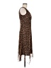 Xtraordinary 100% Polyester Animal Print Brown Cocktail Dress Size 7 - photo 4