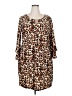 Tacera Animal Print Brown Casual Dress Size 2X - photo 1