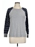 Pink Clover Stripes Gray Pullover Sweater Size L - photo 1