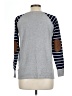 Pink Clover Stripes Gray Pullover Sweater Size L - photo 2