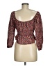 Zara Brown Long Sleeve Blouse Size M - photo 2