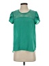 Meraki 100% Polyester Teal Short Sleeve Top Size S - photo 1