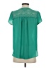 Meraki 100% Polyester Teal Short Sleeve Top Size S - photo 2
