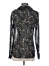 CAbi 100% Polyester Stars Black Long Sleeve Blouse Size S - photo 2