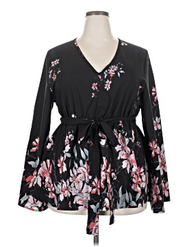 Shein Curve Long Sleeve Blouse