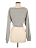 Shein 100% Polyester Gray Long Sleeve Top Size 6 - photo 2