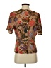 Tess 100% Polyester Brown Short Sleeve Blouse Size 4 - photo 1