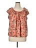 NY Collection 100% Polyester Orange Short Sleeve Blouse Size XL - photo 1