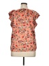 NY Collection 100% Polyester Orange Short Sleeve Blouse Size XL - photo 2
