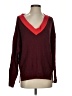 Express Color Block Burgundy Pullover Sweater Size S - photo 1