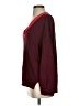 Express Color Block Burgundy Pullover Sweater Size S - photo 5