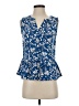 Fortune + Ivy 100% Polyester Blue Sleeveless Blouse Size S - photo 1