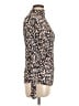 Charlie 100% Polyester Animal Print Brown Long Sleeve Blouse Size L - photo 4