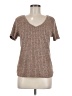 Shein Tweed Brown Short Sleeve T-Shirt Size 6 - photo 1