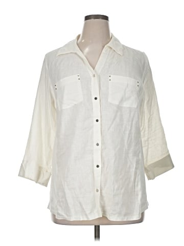 Coral Bay 3/4 Sleeve Button-Down Shirt (view 1)
