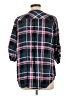 Unbranded 100% Rayon Plaid Teal Blue 3/4 Sleeve Button-Down Shirt Size L (estimated) - photo 2