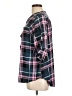 Unbranded 100% Rayon Plaid Teal Blue 3/4 Sleeve Button-Down Shirt Size L (estimated) - photo 5