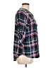 Unbranded 100% Rayon Plaid Teal Blue 3/4 Sleeve Button-Down Shirt Size L (estimated) - photo 4