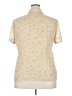El Corte Ingles Stars Ivory Short Sleeve Blouse Size EU 50 / US 18-20 - photo 2