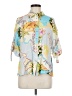 Assorted Brands 100% Rayon Print Blue 3/4 Sleeve Blouse Size 6 - photo 1