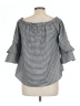 Moa Moa 100% Polyester Gray 3/4 Sleeve Blouse Size L - photo 2