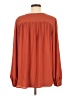Ann Taylor LOFT 100% Polyester Orange Long Sleeve Blouse Size M - photo 2