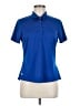 Adidas 100% Polyester Blue Short Sleeve Blouse Size M - photo 1