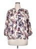 Beacon 100% Polyester Paisley Ivory 3/4 Sleeve Blouse Size XXL - photo 1