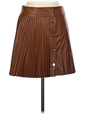 Zara Faux Leather Skirt (view 1)