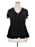 Torrid 100% Rayon Black Short Sleeve Blouse Size 2X Plus (2) - photo 1