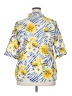 Unbranded Floral Yellow Short Sleeve Button-Down Shirt Size 2X (estimated) - photo 2