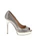 Jimmy Choo Metallic Silver Gold Platform Pumps Size EU 37 1/2 - photo 1