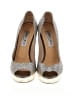 Jimmy Choo Metallic Silver Gold Platform Pumps Size EU 37 1/2 - photo 2
