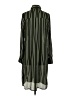Lumiere 100% Polyester Stripes Green Casual Dress Size S - photo 2