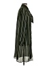 Lumiere 100% Polyester Stripes Green Casual Dress Size S - photo 4