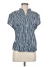 Andrea Jovine Stripes Blue Short Sleeve Blouse Size M (estimated) - photo 1