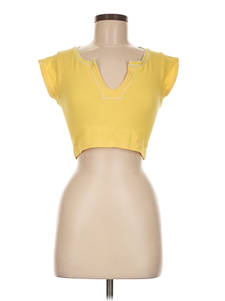 Pre-owned Out From Under Sleeveless T-shirt In Yellow