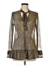 Angela Davis Metallic Silver Gold Long Sleeve Blouse Size EU (FR) 40 / US 8 - photo 1