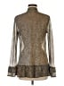 Angela Davis Metallic Silver Gold Long Sleeve Blouse Size EU (FR) 40 / US 8 - photo 2
