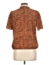Nine West 100% Polyester Animal Print Brown Short Sleeve Blouse Size L - photo 2