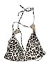 J.Crew Animal Print Ivory Brown Swimsuit Top Size S - photo 1
