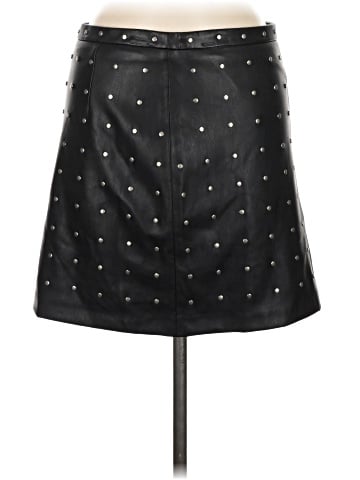 Zara Basic Faux Leather Skirt (view 1)